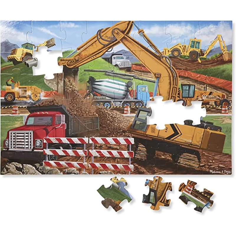 Melissa & Doug Building Site Floor Puzzle – 48 Pieces