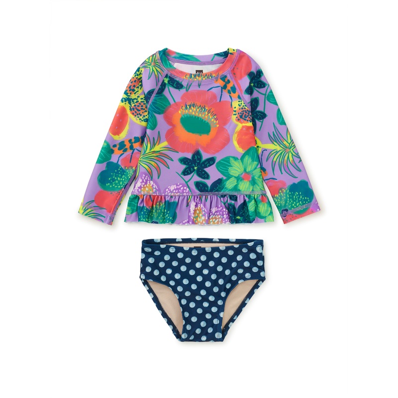 Tea Collection Rash Guard Baby Swim Set – Hanging Flowers Of Malindi