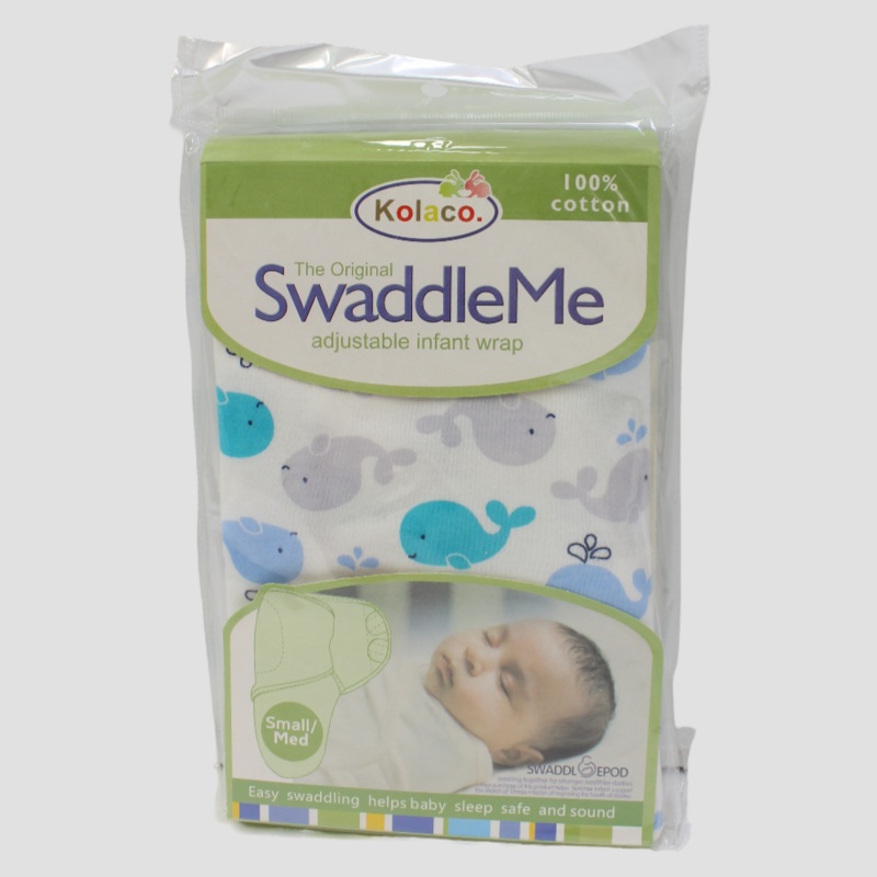 Unisex Kolaco Cotton Baby Swaddle (Whales)