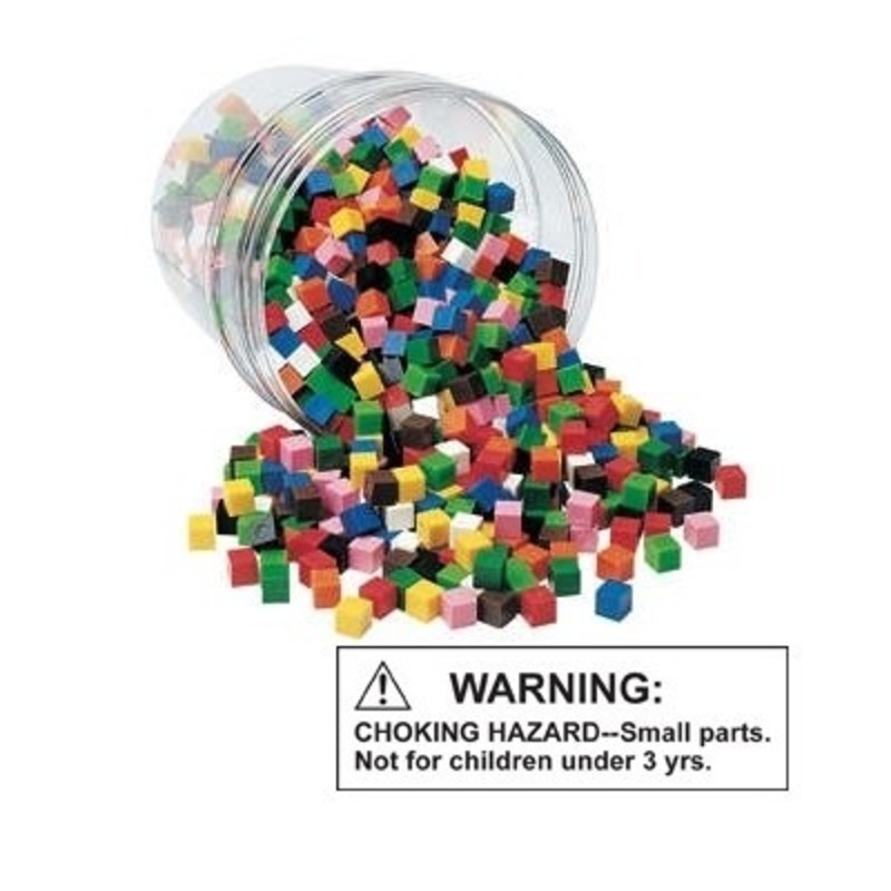 10-Color Centimeter Cubes – Set of 1000