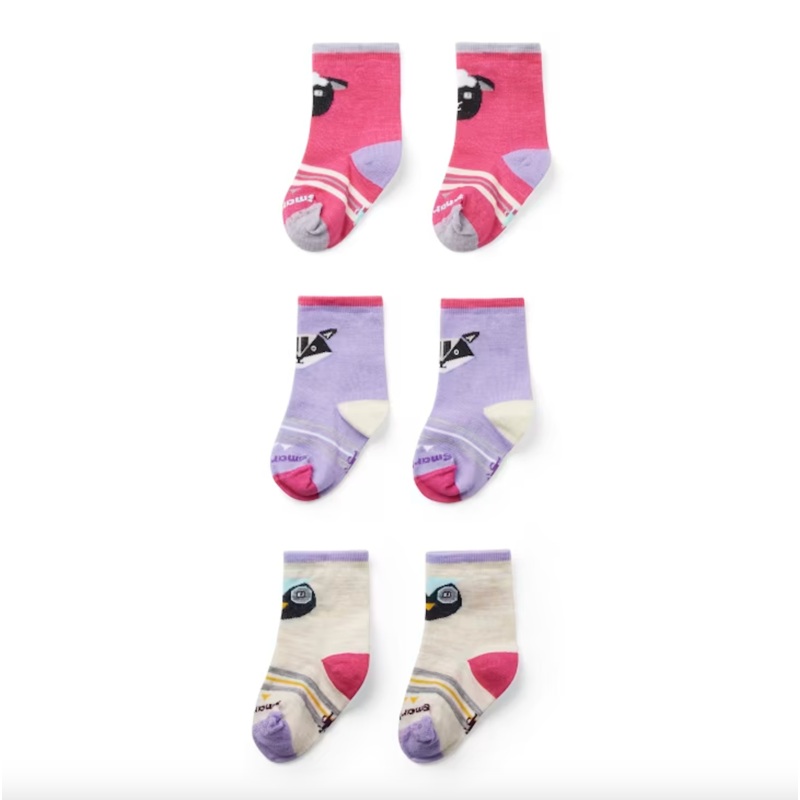 Smartwool Toddler Trio Socks – Power Pink