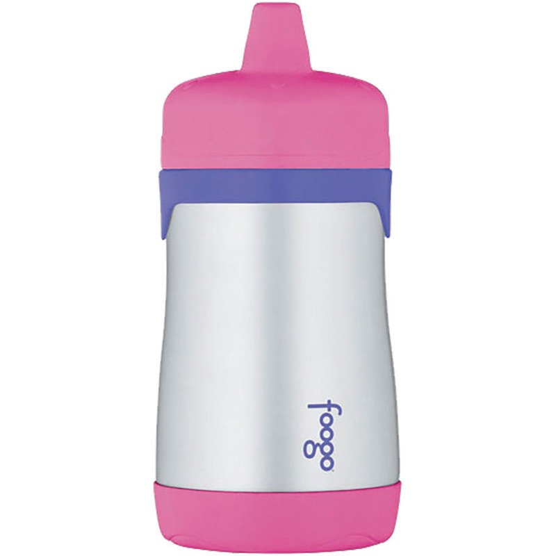 Thermos Foogo Leak-Proof Stainless Steel Sippy Cup – 10 Ounce – Pink/Purple