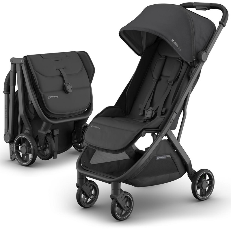 UPPAbaby OPEN BOX Minu V3 Compact Stroller – Jake (Charcoal / Carbon Frame / Black Leather)