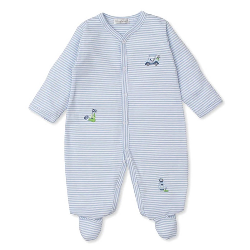 Kissy Kissy Stripe Footie Golf Club Blue