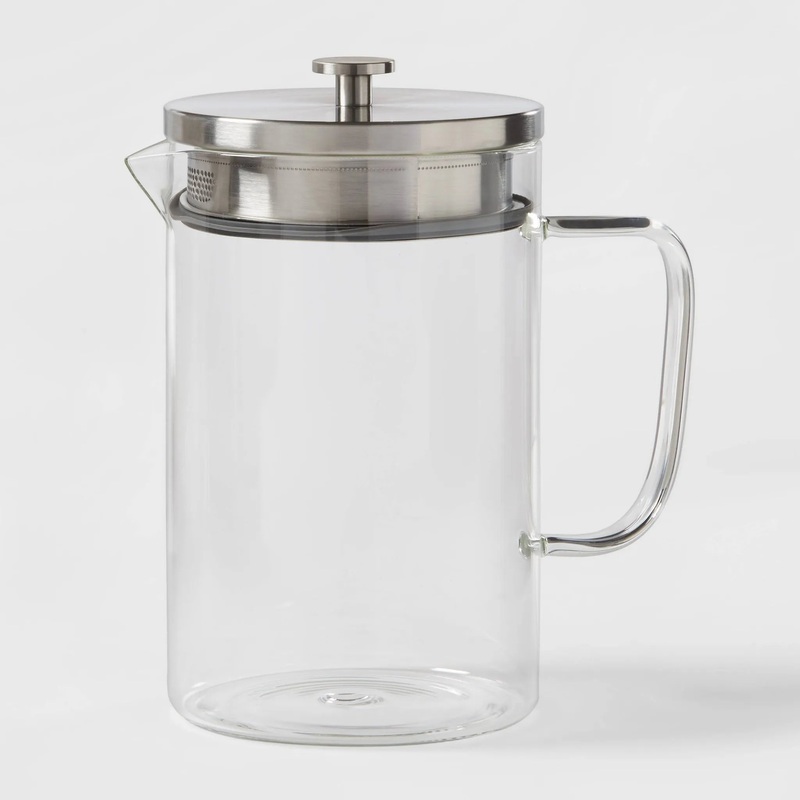 67Oz Glass Pitcher With Stainless Steel Lid (See Description)
