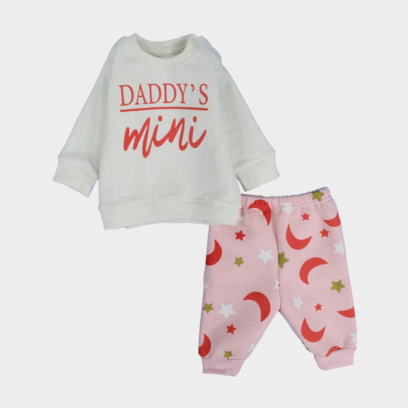 Daddy’s Mini Girl Long-Sleeved Fleeced Pajama