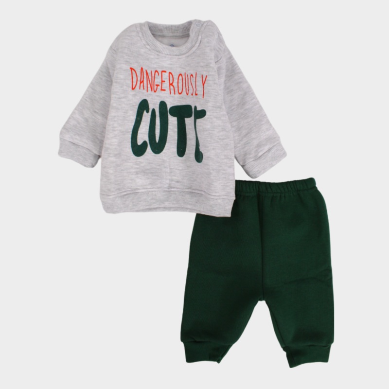“Dangerously Cute” Long-Sleeved Fleeced Pajama