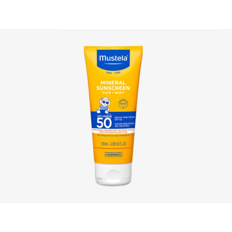 Mustela Sun Care – SPF 50 Mineral Sunscreen Lotion (3.38 oz)