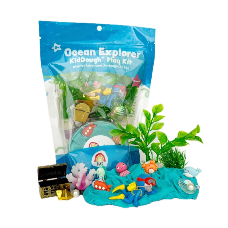 Earth Grown KidDoughs Ocean Explorer (Blue Hawaiian) KidDough Play Kit