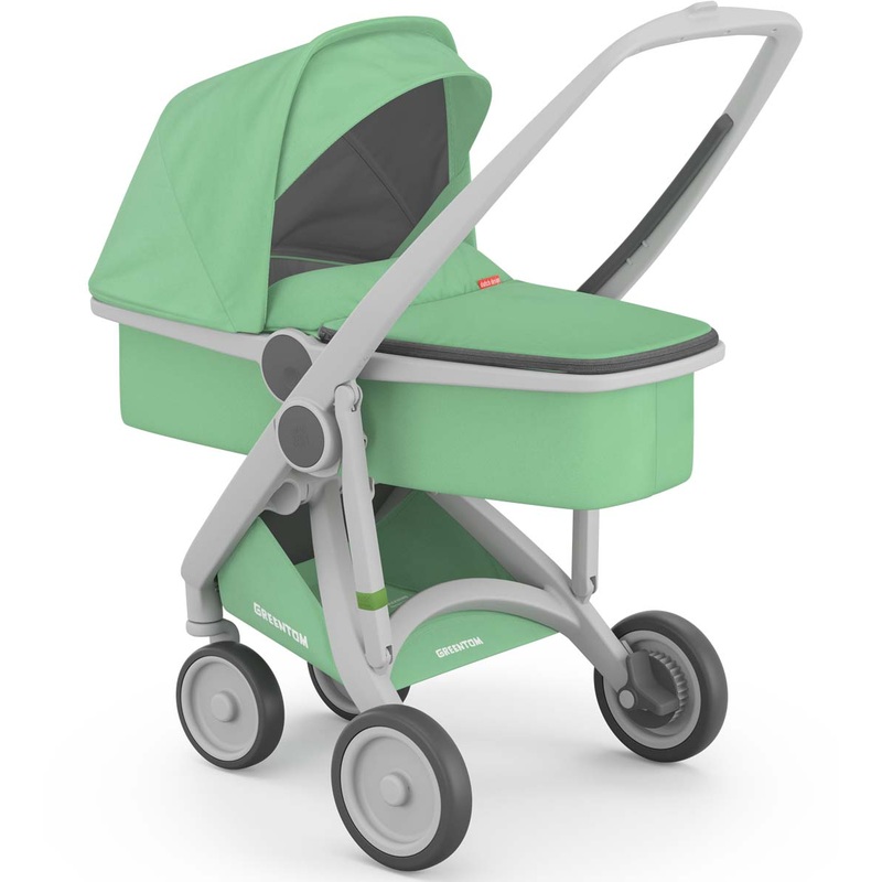 Greentom Carrycot Stroller – Grey/Mint