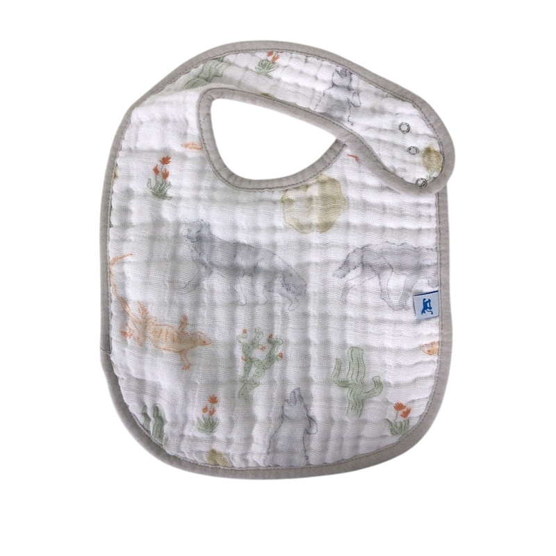 Little Unicorn Cotton Muslin Classic Bib (3 Pack), Adobe Checker