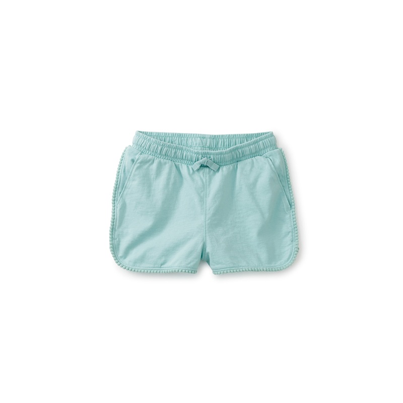 Tea Collection Pom-Pom Gym Shorts – Canal Blue
