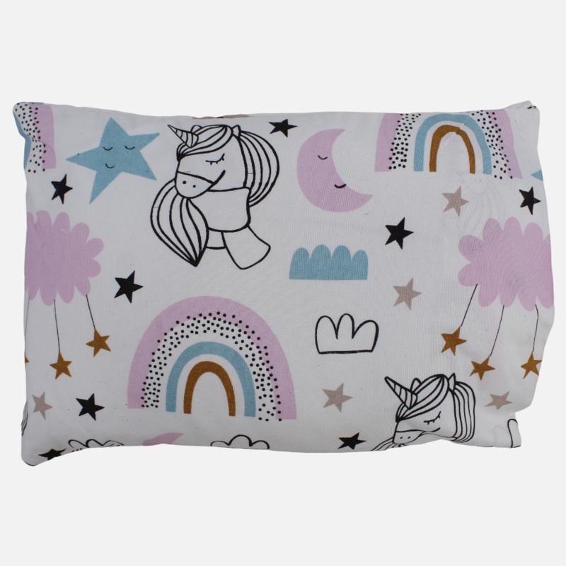 Unisex Baby Pillow with Pillowcase  Cotton  Unicorn Print