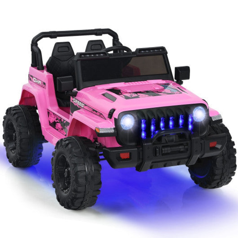12V Kids Ride-on Jeep Car With 2.4 G Remote Control-Pink