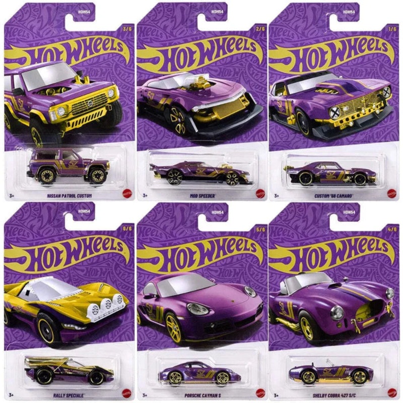 2025 Hot Wheels 57th Anniversary – Pack of 6 Pcs Cars  – HDH54 955H
