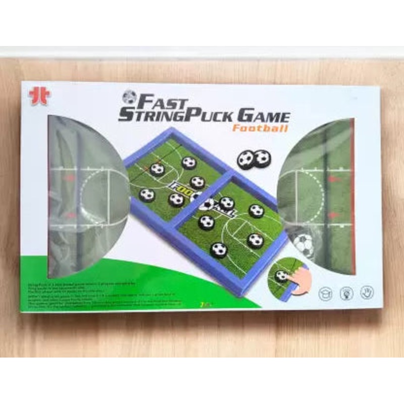 Fast String Puck Game For Kids And Adults – Football Board Indoor Game (Multicolor)