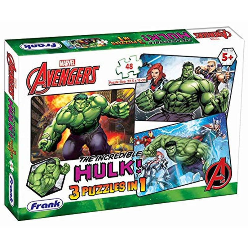 Frank Marvel Avengers – The Incredible Hulk! 3 In 1 Jigsaw Puzzles