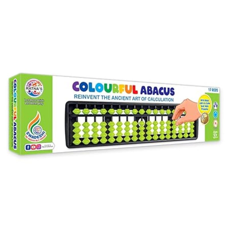 Ratna’s Colourful Educational Abacus 17 Rod – Color May Vary – Assorted