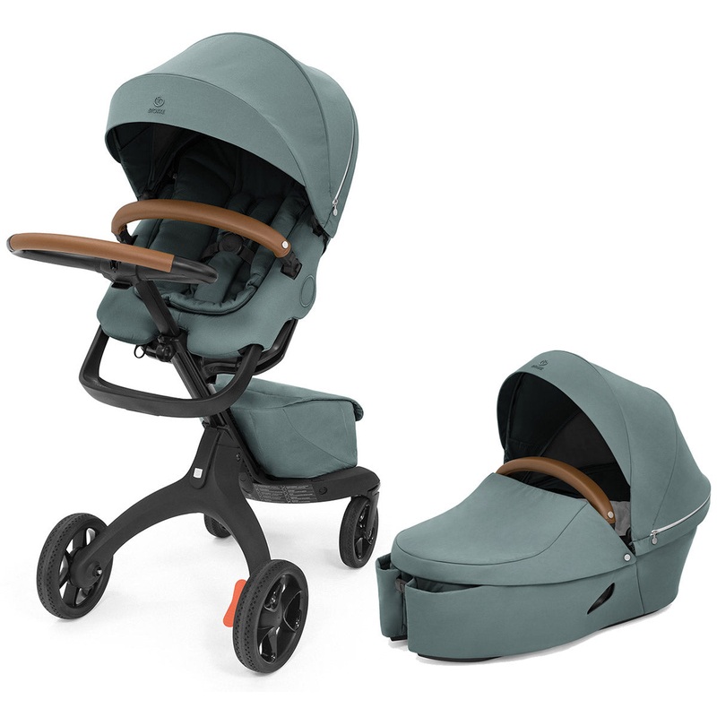 Stokke Xplory X Stroller + Carry Cot Bundle – Cool Teal
