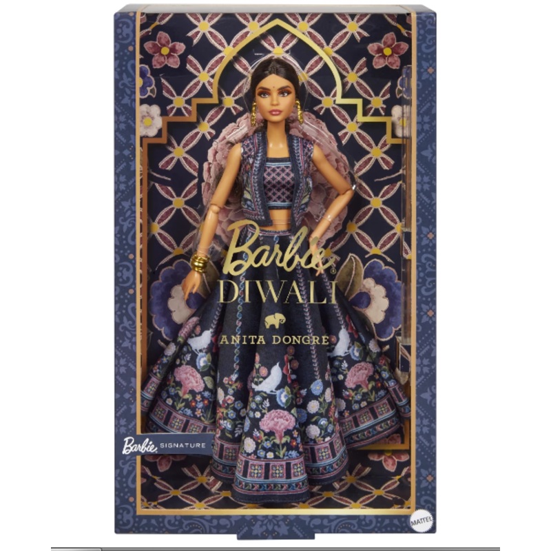Barbie Diwali Barbie Doll by Anita Dongre Wearing Festival of Lights Look, Holiday Collectible with Doll Stand & Certificate of Authenticity