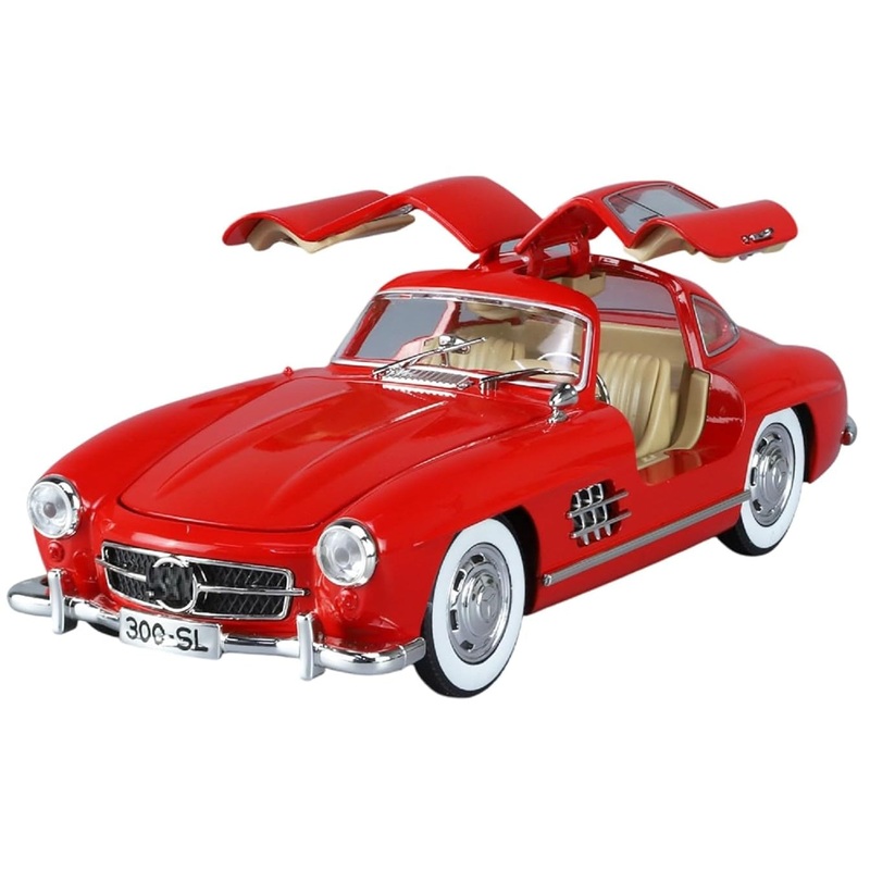 Die-cast Car Model Car Pull Back car with Openable Doors with Sound Light Doors & Light Music Mercedes BENZ SL-300 Classic