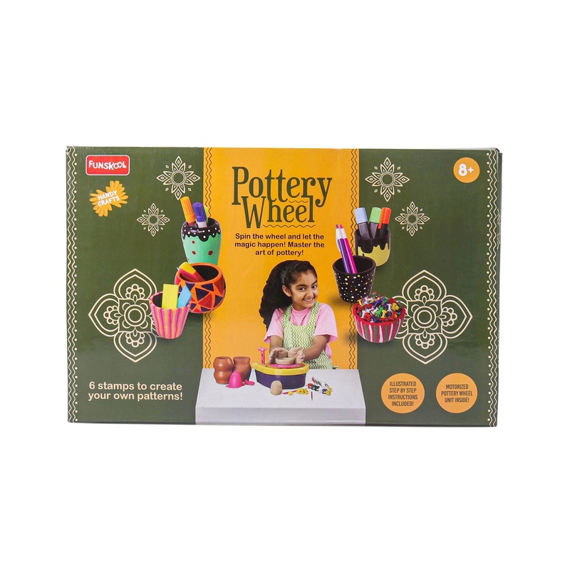 Funskool DIY Pottery Set with Tools and Paints – Multicolor