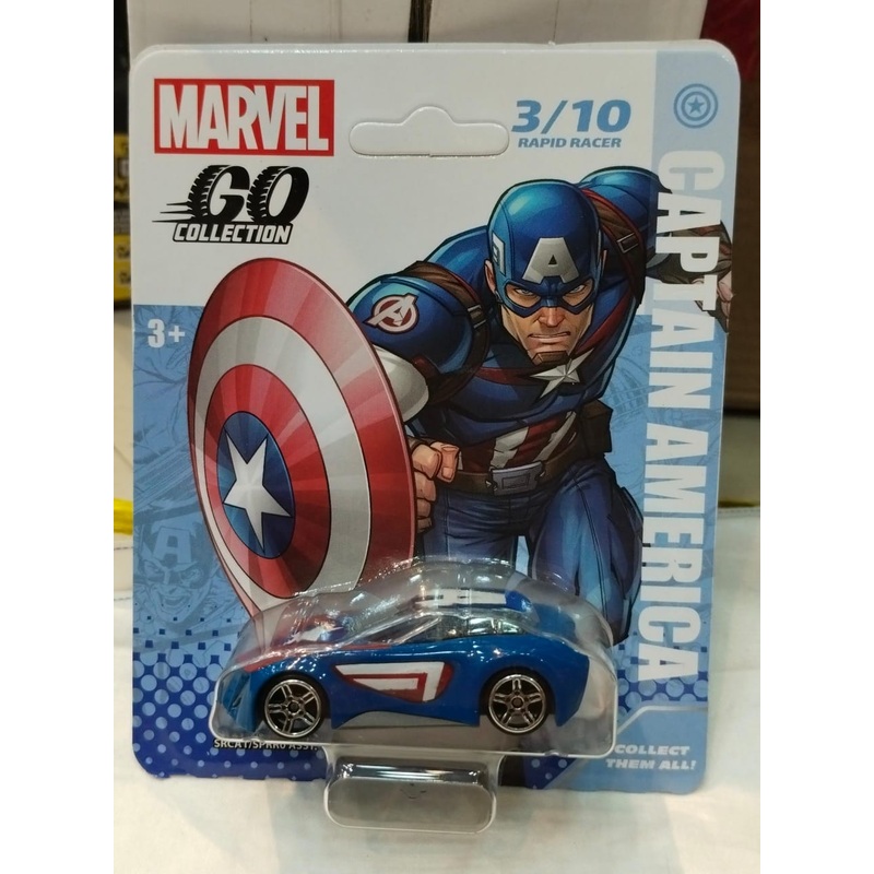 Hasbro Car Marvel Go Collection – 1:64 Scale – 03/10 – Captain America – Blue