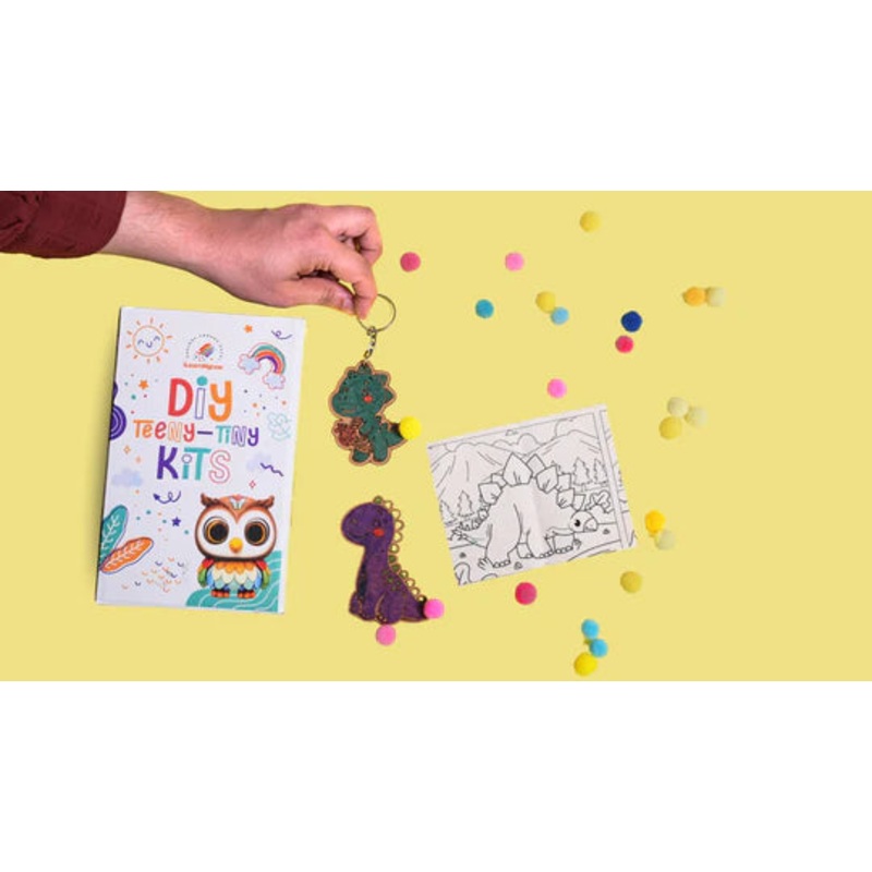 ilearnngrow Teeny Tiny DIY Dino Painting Kit  3in1 Dinosaur Craft Set for Kids