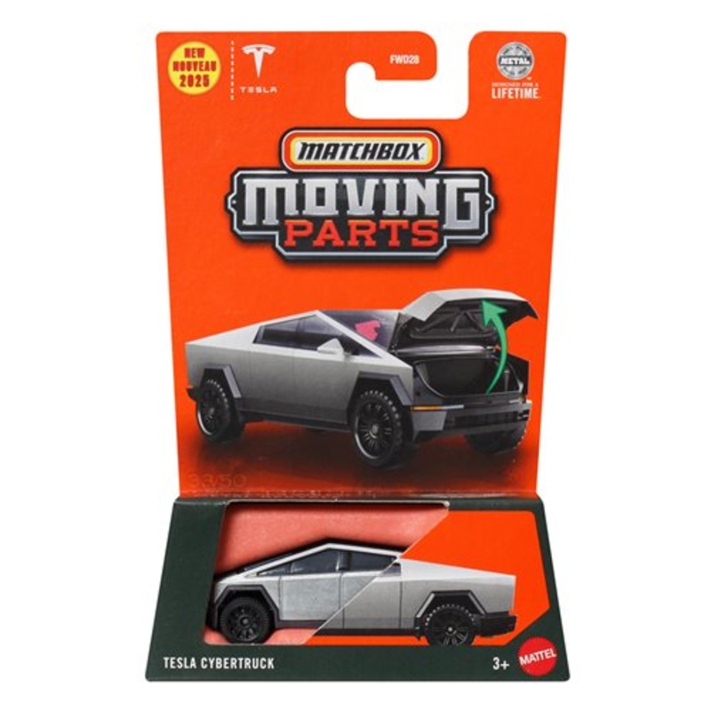 Matchbox Moving Parts 2025 – Tesla Cybertruck – Grey – FWD28 – 95AH