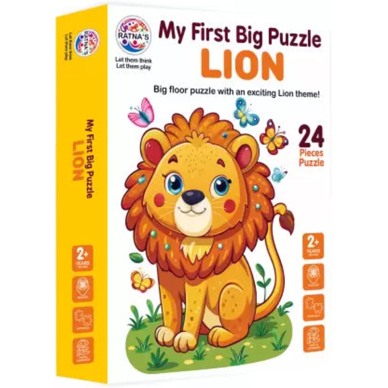 Ratna’s My First Big Puzzle Lion Jumbo jigsaw puzzle for Kids 24 Pcs Puzzle – Multicolor