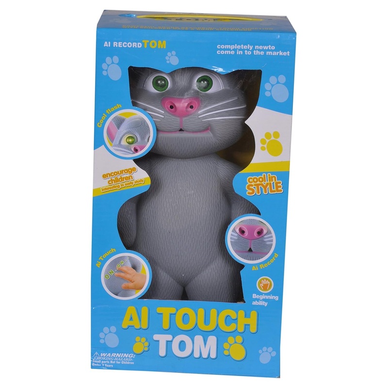 Talking Tom for Kids with Enhanced Capability / Tiara Al Touch Sensitive Flashing Eyes, Record, and Play Talking Tom Toy