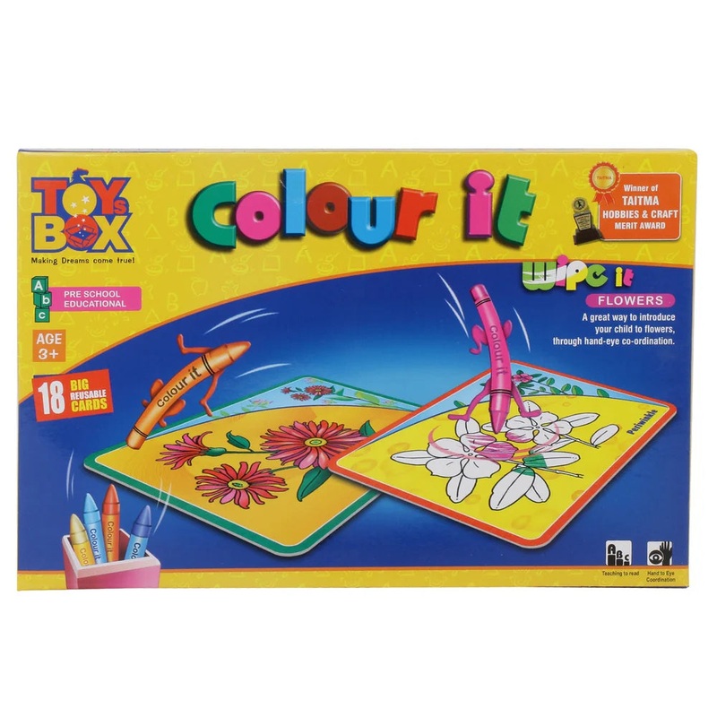 Toysbox Colour It – Wipe It – Flowers – Multicolor