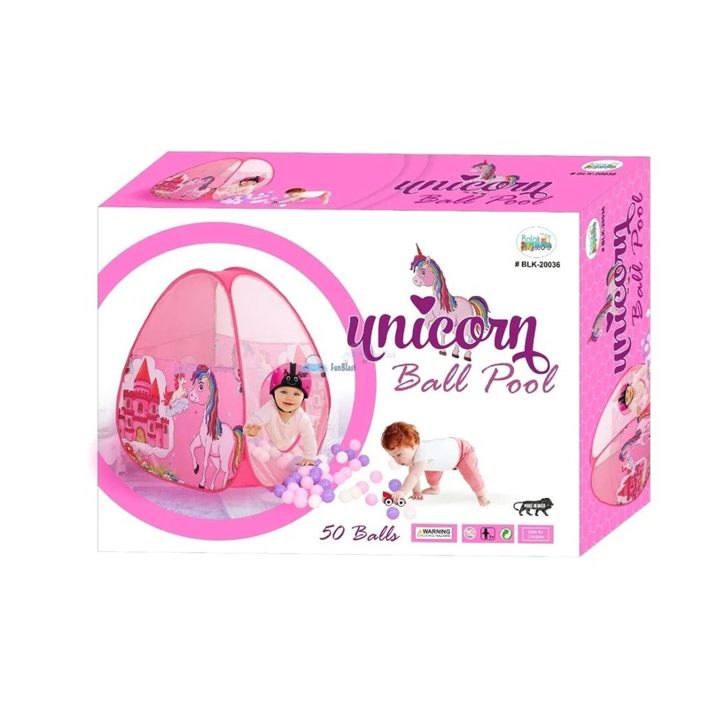 Unicorn Theme Ball Pool With 50 Balls For Little Baby – Multicolor