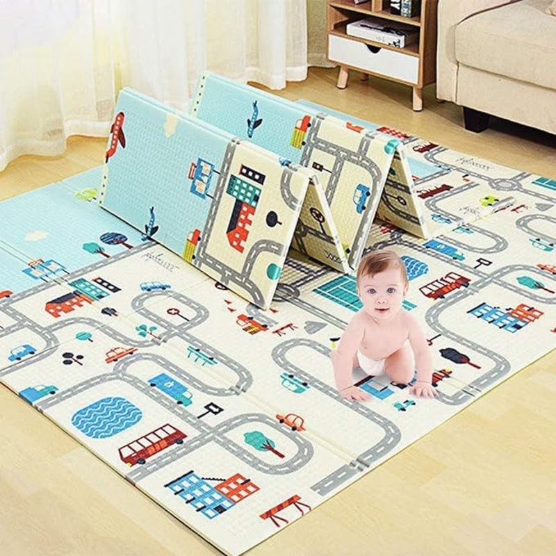 Waterproof Portable Double Side Soft | Baby Play Mat – Multicolor