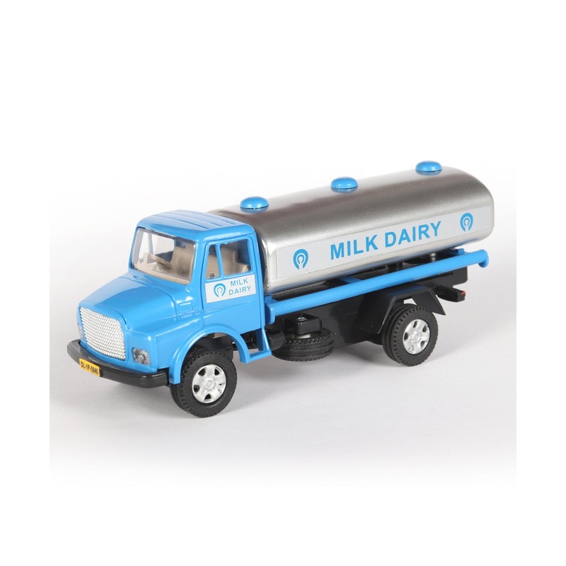 Centy Milk Dairy Plastic Pull Back Tanker Toy – Blue
