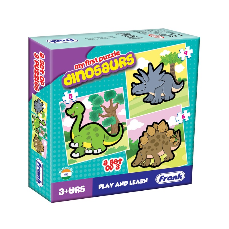 Frank Dinosaurs Jigsaw Puzzle Multicolor- 15 Pieces