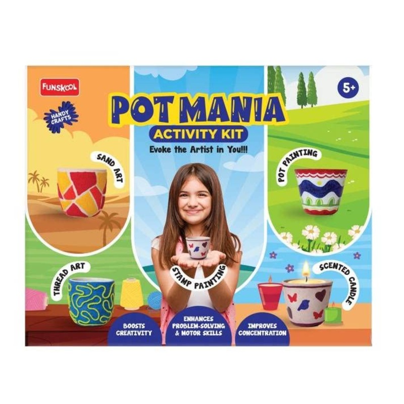 Funskool Handicrafts Potmania Activity Kit For kids – Multicolor