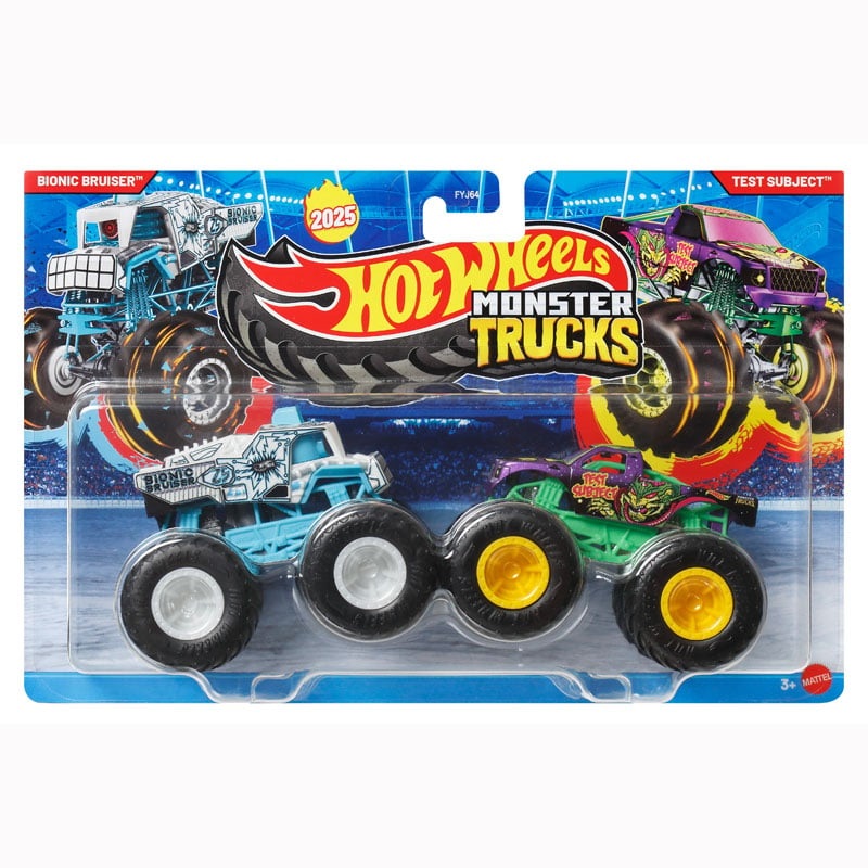 Hot Wheels Bionic Bruiser vs Test Subject – Monster Trucks – FYJ64
