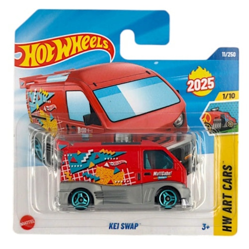 Hot Wheels Mainline – HW Art Cars – Kei Swap Long Card – Multicolor