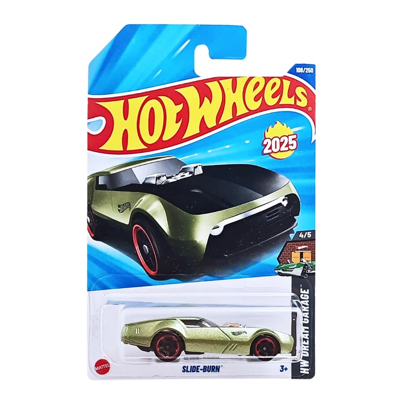 Hot Wheels Mainline – K Case 2025 | L Case 2025  – Slide-Burn – HW Dream Garage – Long Card
