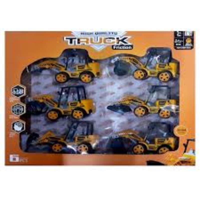 Itoys Truck Friction Set Of 6 Pcs for Kids – Multicolour