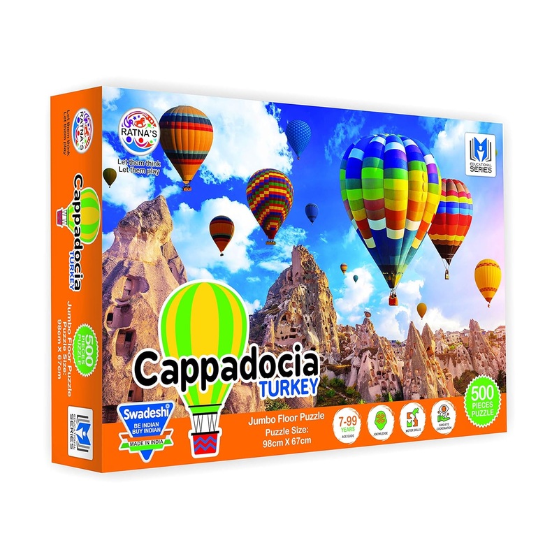 Ratna’s Cappadocia Turkey 500 Pieces Jumbo Floor Jigsaw Puzzle – Multicolor