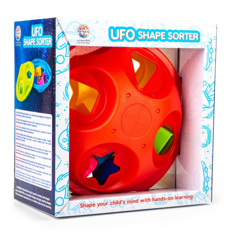 RATNA’S UFO Shape Sorter with Different Colourful Shapes – Kids Activity Toys