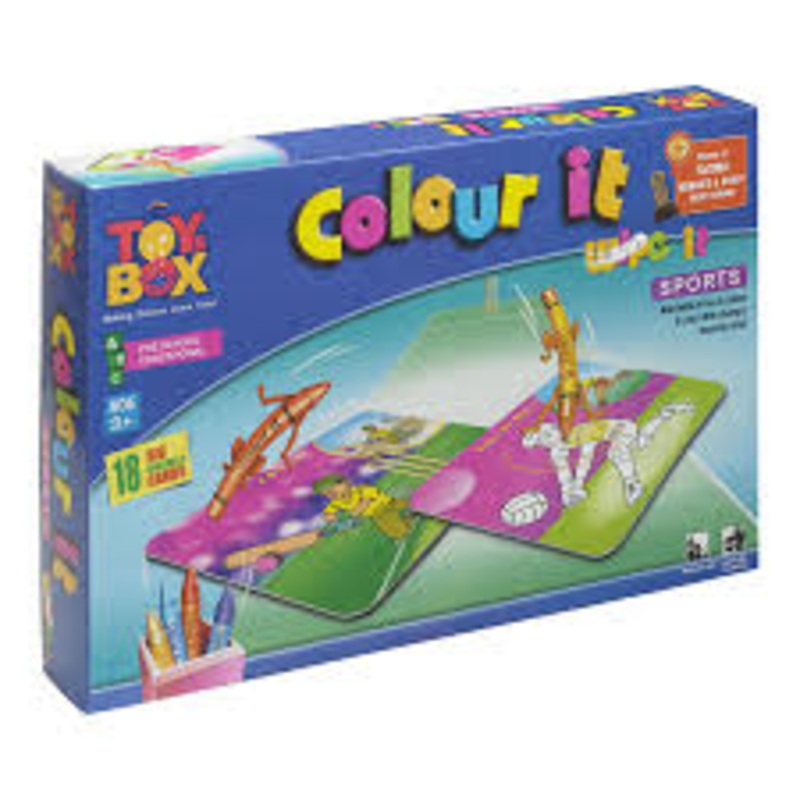 Toysbox Colour It Wipe It Sports – Multicolor