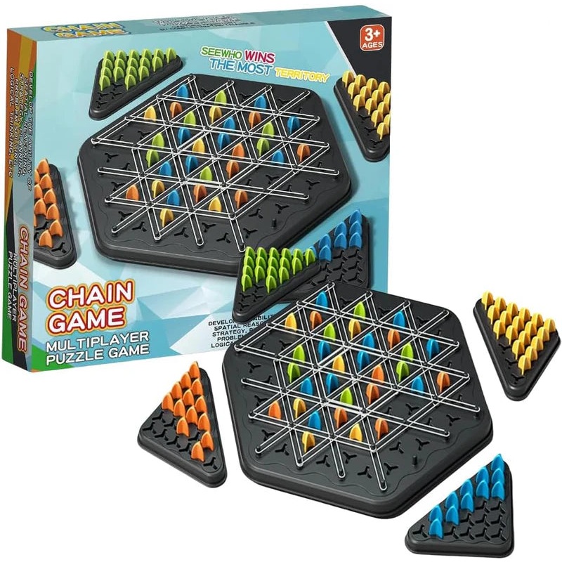Cots and Cuddles Hexagon Design Chess Game Multiplayer Puzzle – Multicolor