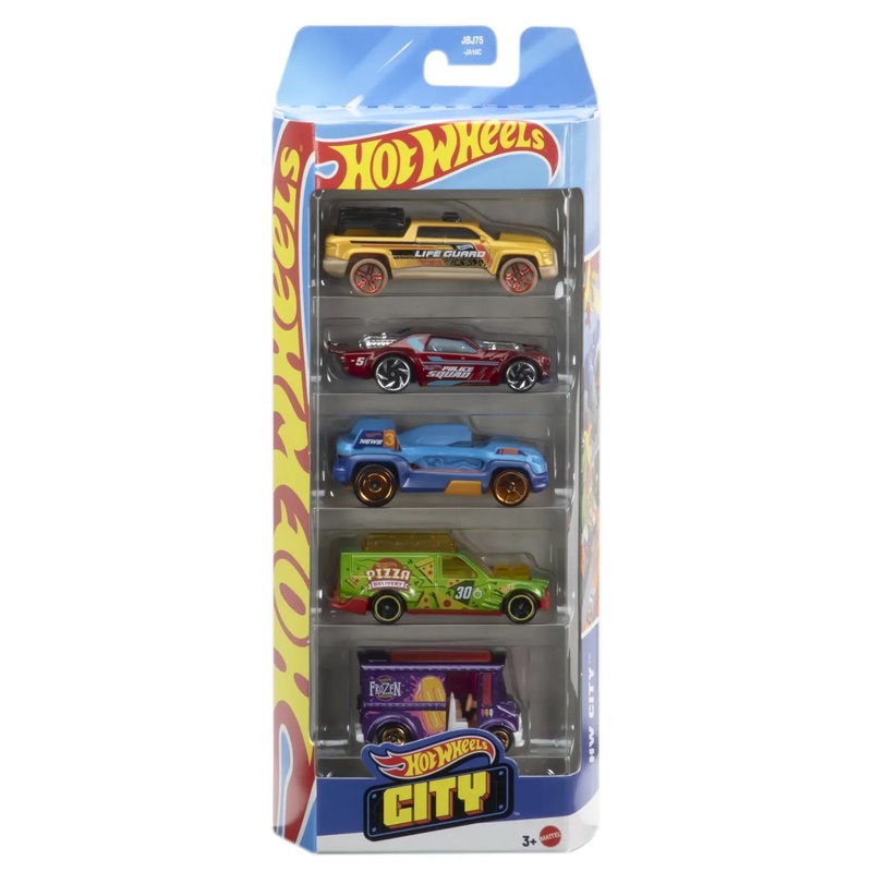 Hot Wheels – City Car – Set of 5 – Multicolor – JBJ75