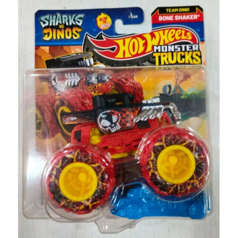 Hot Wheels Shark vs Dinos – Team Dino Bone Shaker – Monster Trucks – FYJ44-95CL