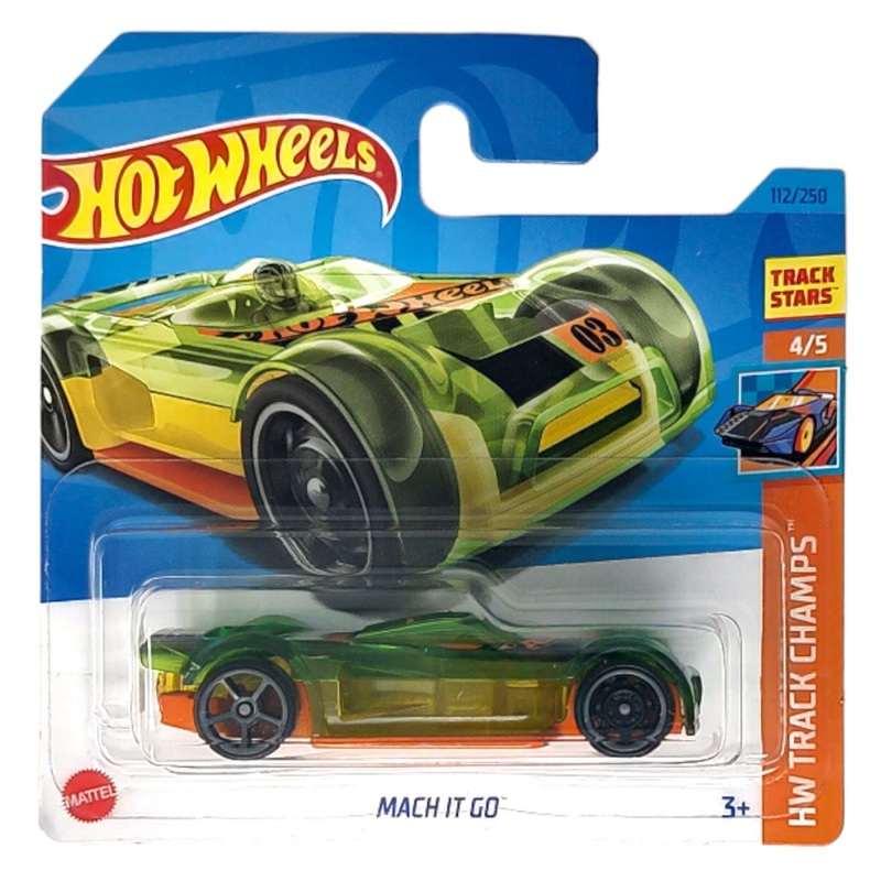 Mach It Go – Hot Wheels Imported Premium – Short Card – HW Track Champs – Multicolor