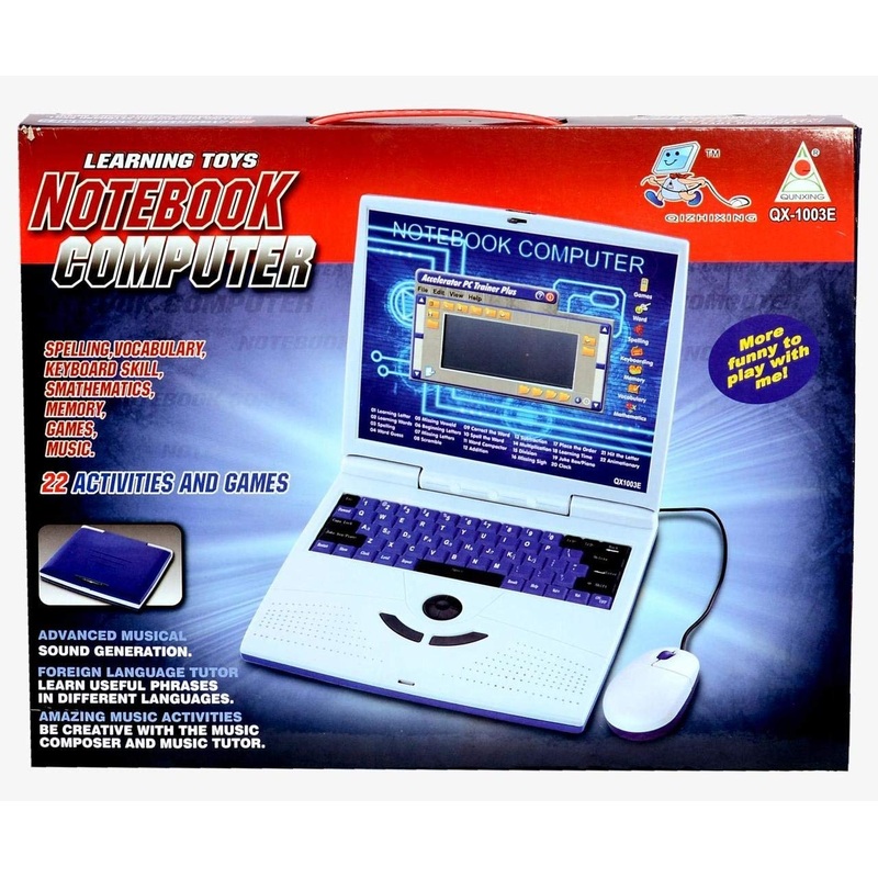 Notebook Laptop Computer with Activities and Games (Includes Mouse) for Kids Battery Operated – 22 Activities