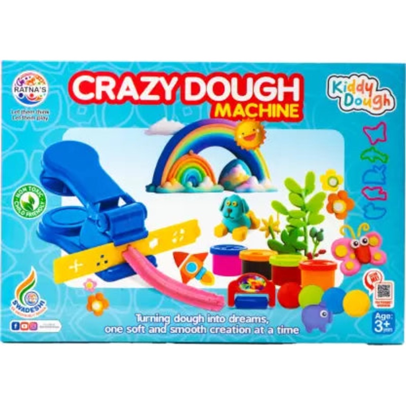 Ratnas Crazy Dough Machine Create Your Imagination with Dough Clay & Machine – Multicolor